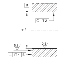 角接觸球軸承單元 ZKLFA1263-2RS, 雙向，螺釘安裝，兩側(cè)唇密封，帶平端的法蘭