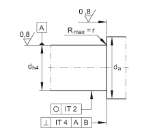 角接觸球軸承單元 ZKLFA1263-2RS, 雙向，螺釘安裝，兩側(cè)唇密封，帶平端的法蘭