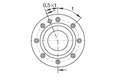 推力角接觸球軸承 ZKLF80165-2Z, 雙向，螺釘安裝，兩側(cè)間隙密封