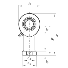 桿端軸承 GIR70-DO-2RS, 根據(jù) DIN ISO 12 240-4 標(biāo)準(zhǔn)，帶右旋內(nèi)螺紋，需維護(hù)，兩側(cè)唇密封