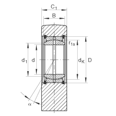 液壓桿端軸承 GF70-DO, 根據(jù) DIN ISO 12 240-4 標(biāo)準(zhǔn)，帶焊接面，需維護(hù)