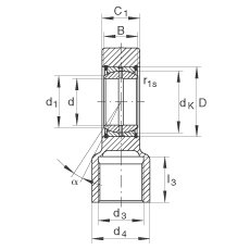 液壓桿端軸承 GIHRK120-DO, 根據(jù) DIN ISO 12 240-4 標準，帶右旋螺紋夾緊裝置，需維護