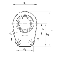 液壓桿端軸承 GIHRK25-DO, 根據(jù) DIN ISO 12 240-4 標準，帶右旋螺紋夾緊裝置，需維護