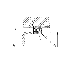 主軸軸承 HSS7006-C-T-P4S, 調(diào)節(jié)，成對安裝，接觸角 α = 15°，兩側(cè)唇密封，非接觸，加嚴公差