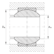 關(guān)節(jié)軸承 GE10-PB, 根據(jù) DIN ISO 12 240-1 標(biāo)準(zhǔn)，尺寸系列 K，需維護(hù)