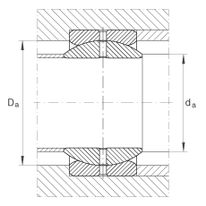 關(guān)節(jié)軸承 GE34-ZO, 根據(jù) DIN ISO 12 240-1 標(biāo)準(zhǔn)，英制尺寸，需維護(hù)